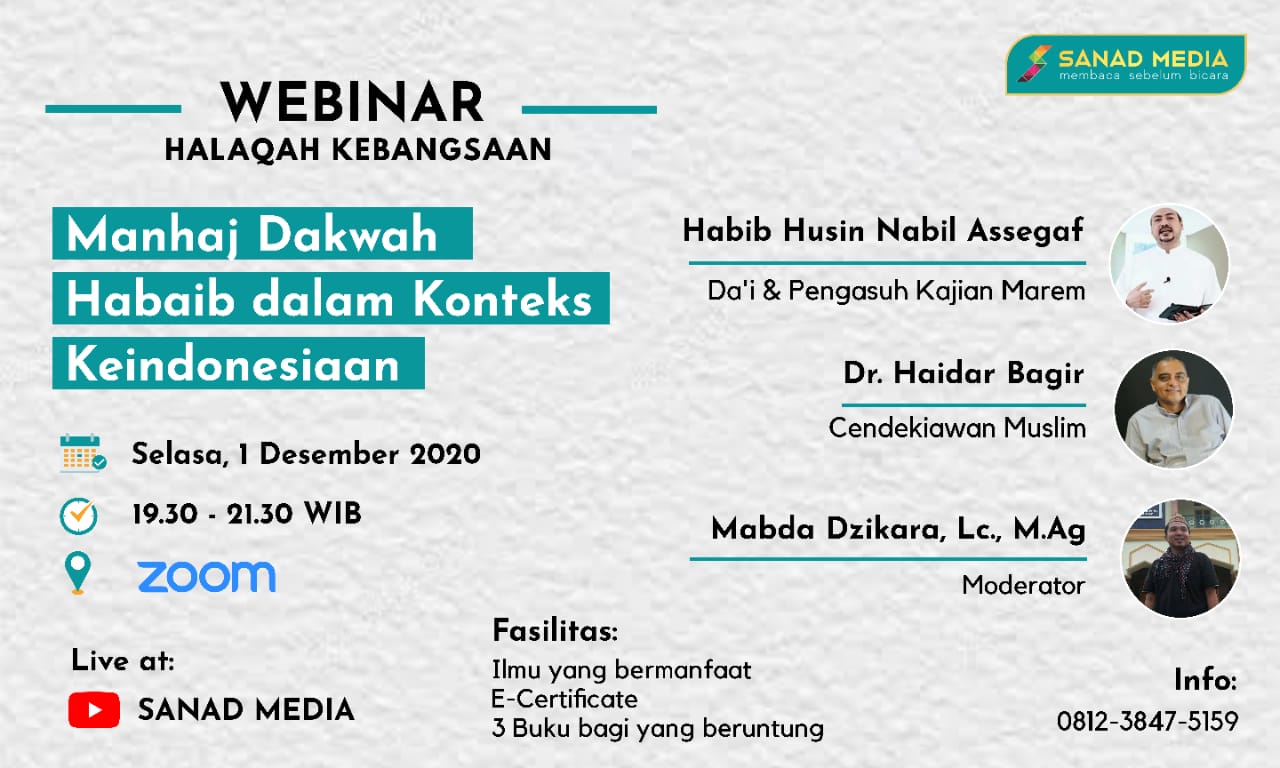 Hadirkan Habib Husin dan Haidar Baghir, Sanad Media Bahas Peran Habaib di Indonesia